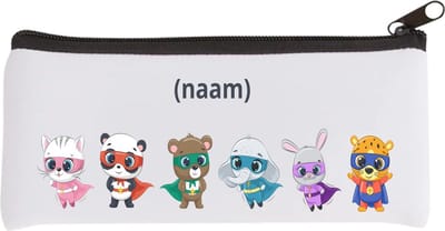 Akyol - dieren superhelden met eigen naam Etui - Superhelden - kinderen - leuke cadeau voor iemand die van houdt van superhelden - verjaardagscadeau - kado - gift - 20 bij 9 cm