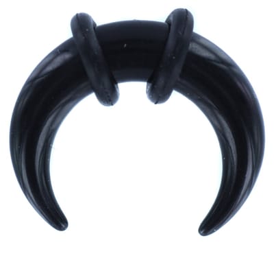 Taper acryl pincher 6 mm - zwart - LMPiercings