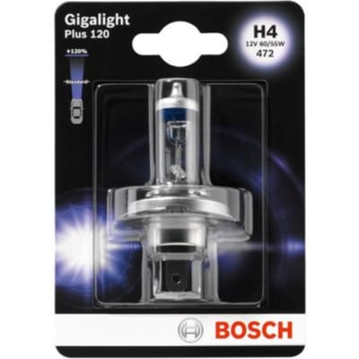 Lamp Halogeen BOSCH H4 Gigalight Plus 120% 12V, 60/55W