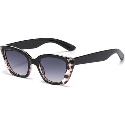Nieuwste Luxe Retro Luipaardpatroon Kleurovergang Spiegelmontuur Kattenoog Dames Zonnebril Duizendjarig Stijl Ontwerp Trend Casual Heren Zon UV-bescherming 400 as  picture