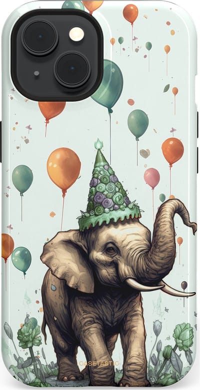 Casetastic Hoesje Geschikt voor Apple iPhone 15 Magsafe - Stijlvolle Beschermende Duo-layer Case - Ballolifant