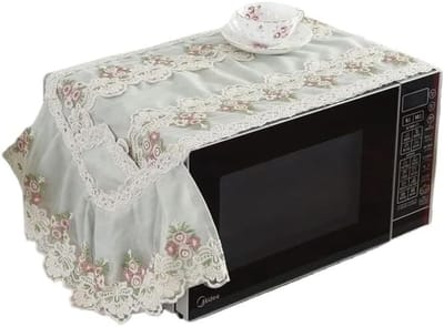 Magnetron Ovenhoes - Keuken Decoratie - Apparaat Beschermen - Met Opbergvakken - 55 x 35 cm - Groen