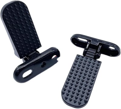 Motorfiets Voetsteunen - Achterste Pedalen - Comfortabel Rijden - Antislip Ontwerp - Dubbel Gat - Zwart