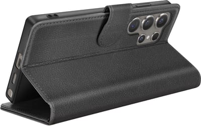 Zanae, Hoesje geschikt voor Galaxy S24 Ultra - Wallet Case & Magneetsluiting, Zwart