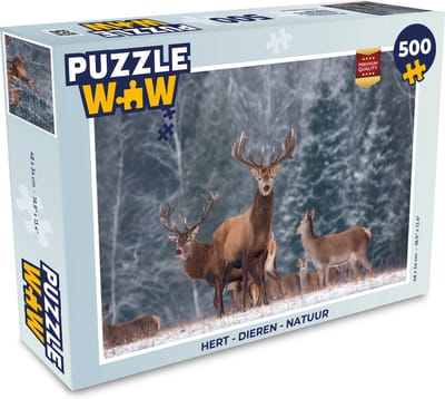 Puzzel Hert - Dieren - Natuur - Legpuzzel - Puzzel 500 stukjes