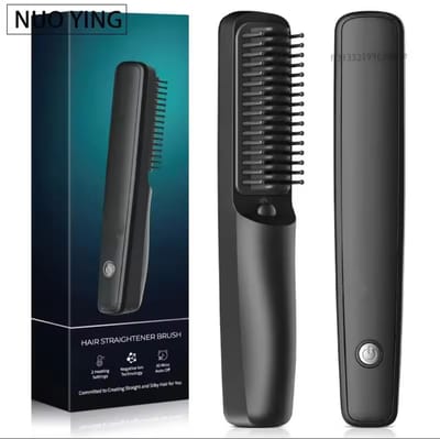 Mannen Baard Styler - vrouwen long hair straightener-Borstel Draadloze Stijltang – Barber - USB Lading - Negatieve Ionen voor Glans en Onderhoud