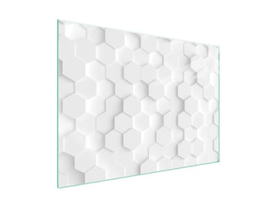 TMK ArtDeko - Kookplaat Achterwand - 70x52 cm - Wit - Schokbestendig - Modern Ontwerp