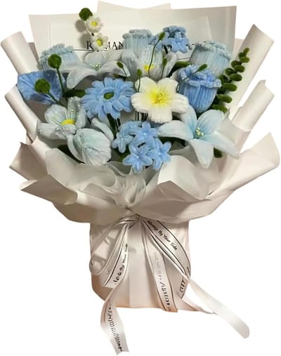Gehaakt Boeket - Handgebreid Bloemstuk - Cadeau Geven - Zonnebloem Design - 30x30x30 cm - Multicolor