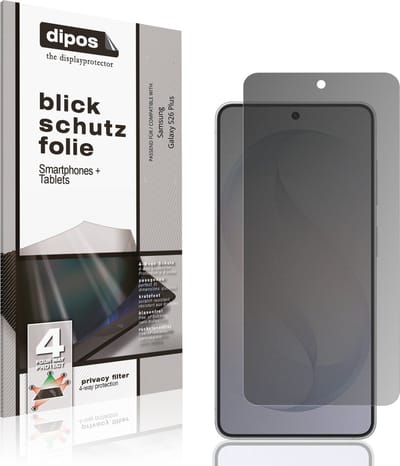 dipos – Matte Privacy Screenprotector geschikt voor Samsung Galaxy S26 Plus | Anti-Spy Beschermfolie