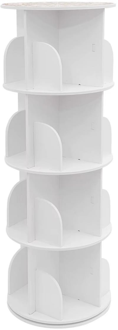 JOYNEXTBUY - Draaibaar Boekenrek – Decoratieve Boekenkast – 360° Opbergrek – Boeken Organizer – Vrijstaand - Woon- & Slaapkamer