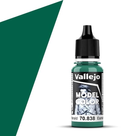 Vallejo Hobbyverf Acrylverf - 70838 Model Color Emerald - Acryl Verf flesje - 17 ml