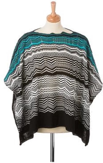 Missoni Poncho Leonie 70x70cm turquoise