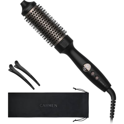 Carmen CTB3830B - Krulborstel - Thermal Brush - Warmteborstel met Toermalijn - LED Display - 5 Warmtestanden - 38mm