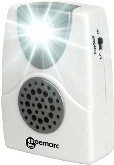 Telefoon Belversterker - Waarschuwingslampje Toestel - Slechthorenden Hulp - Muurbevestiging Mogelijk - 8 cm - Wit