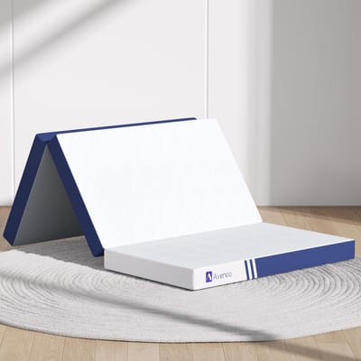 Opvouwbaar Matras - Drielaags Matras - Logeerpartij Organiseren - Met Gel Geïnfuseerd Schuim - Twin XL 203 cm - Grijs