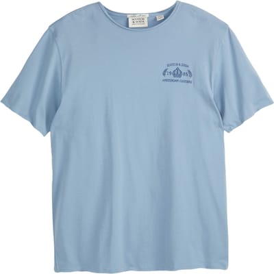 Scotch & Soda Ss Roll Neck Tee Faded Denim Taglia: M | T-shirt Outlet | Uomo | Blu