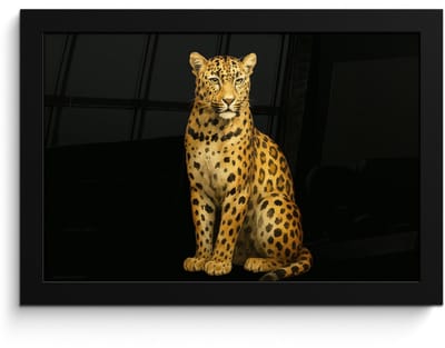 Poster in lijst - Fotolijst 30x20 cm - Posters - Panter - Realistisch - Bruin - Posterlijst zwart - Decoratie - Wanddecoratie woonkamer - Muurdecoratie slaapkamer