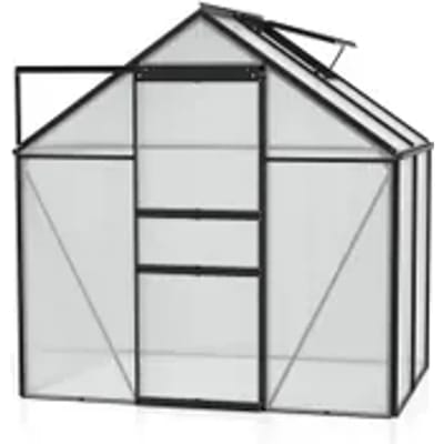 Vitavia Tuinkas Kit Comet 2500 - Aluminium/polycarbonaat - 4mm - 2,56m² - 131x195x197cm - Zwart