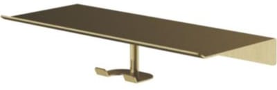 Hotbath &More Shelves - Haak voor Douchewisser - Voor Planchet - Geborsteld Messing PVD