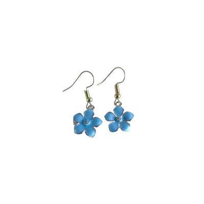 2 Love it Daisy Blauw - Oorbellen - Meisjes - Lengte: 3.3 cm