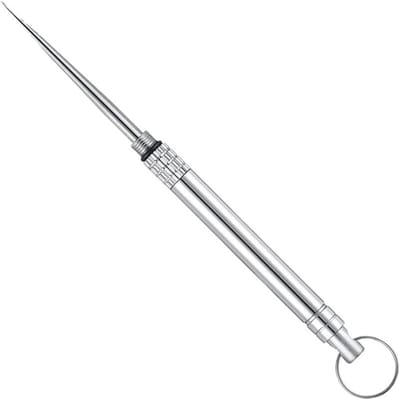 Draagbare tandenstokers - Metalen pick - Buitenactiviteiten - Herbruikbaar titanium - 1 stuk - Zwart