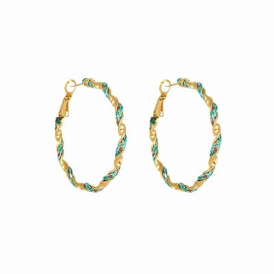 WeLoveSilver - chirurgisch stalen oorringen - goudkleurige gedraaide hoops