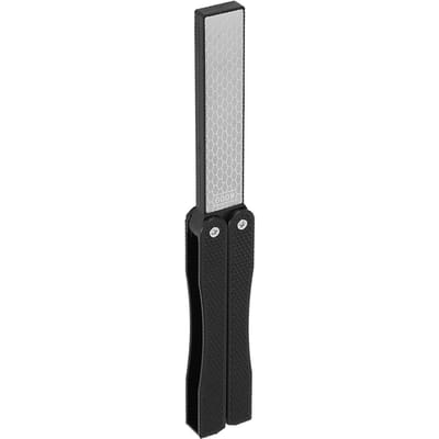 Aiguiseur de couteaux double face Aiguiseur de diamant antidérapant pliable et portable(Noir ) noir