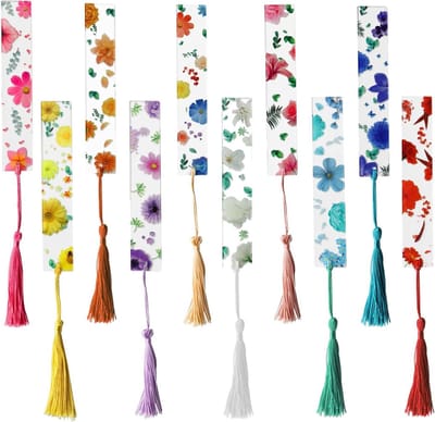 Bloemen Bookmark van Hars met Borstel - Duidelijke Pagina Marker voor Kinderen, Volwassenen en Studenten