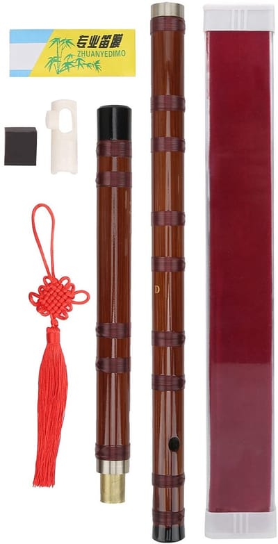 Dailygoods- Bamboefluit Traditioneel - Handgemaakt - Droog Bitter Bamboe - Meerdere Stemmingen - Geschikt voor Beginners - Spiegelglad Gepolijst - Fluit