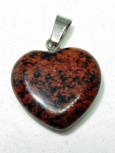 Mahonie Obsidiaan Hartjes Hanger