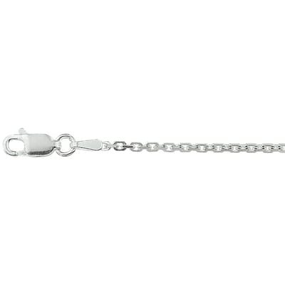 Zilveren Collier anker gediamanteerd 1 1021121