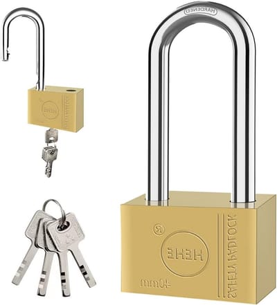 Robuuste Messing Hangslot van 40mm voor Deuren en Kasten - Veiligheidslock met Sleutel en Versterkte Constructie voor Extra Beveiliging
