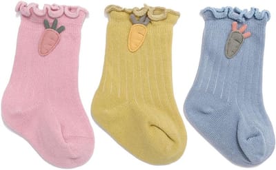 Schattige roze enkel sokken met ruffles voor meisjes van 0-6 maanden, perfect voor de zomer, 3 paar