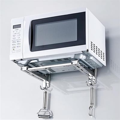 Magnetron Plank - Magnetron Beugel - Keuken Opbergen - Opvouwbaar Stretch Ontwerp - Eén Maat - Zilver