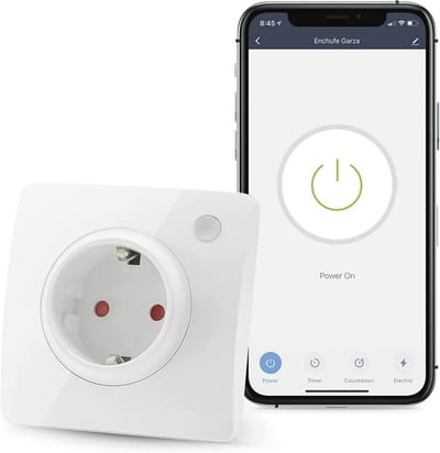 WLAN-stopcontact voor slimme thuisautomatisering - Compatible met Alexa, iOS en Google Home - Draadloze bediening en programmering via app en spraak