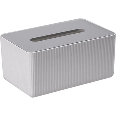 Distributeur de papier hygiénique, boîte à mouchoirs, distributeur d'essuie-mains, boîte à mouchoirs rectangulaire pour table, salle de bain, chambre à coucher white