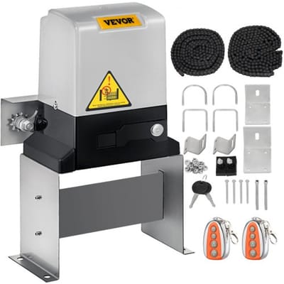 VEVOR Schuifpoortopener 220 V AC 60 Hz Poortaandrijving 600 kg met 2 afstandsbedieningen Schuifpoortaandrijving Poortopener 200 W uitgangsvermogen Poortopener Draaipoort 13 meter per minuut Poortbewegingssnelheid