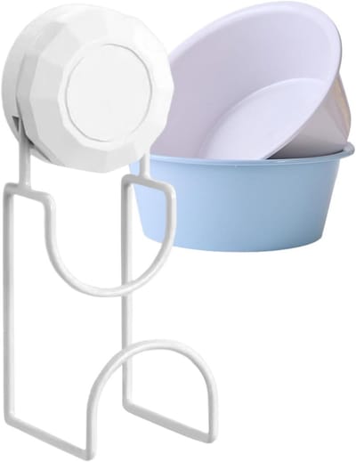 Zuignaphaak Douche - Boorvrije Houder - Ruimtebesparend Ophangen - Sterke Hechtkracht - 8 x 8 x 17 cm - Wit