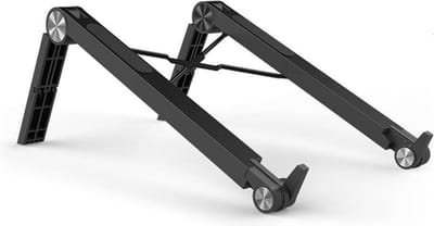 LuxeBass Laptophouder Laptopverhoger Laptopstandaard Statief (zwart) | voor 10 t/m 17 inch laptops | Licht en vouwbaar - LB571