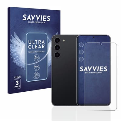 Savvies - Screenprotector voor Samsung Galaxy S23 Plus (Voor+Camera) - Folie Beschermfolie transparant 6 Stuks