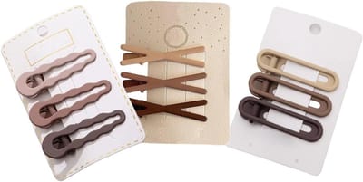Kleine Haarclips voor Vrouwen in Morandi Kleuren, Perfect voor Styling van Dikker en Dunner Haar, Set van 9 met Golf- en Kruisontwerp