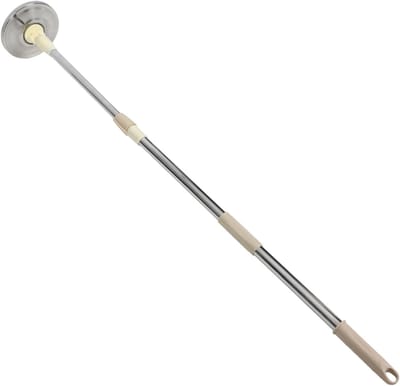Verstelbare Dweilstok - Roterende Steel - Effectief Schoonmaken - Versterkt Duurzaam Ontwerp - 121 cm Lengte - Khaki