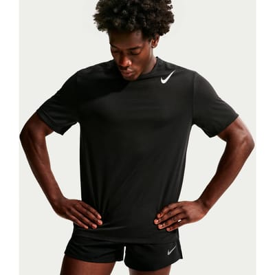 Nike Dri-FIT ADV hardlooptop met korte mouwen voor heren AeroSwift - Zwart- Heren, Zwart M