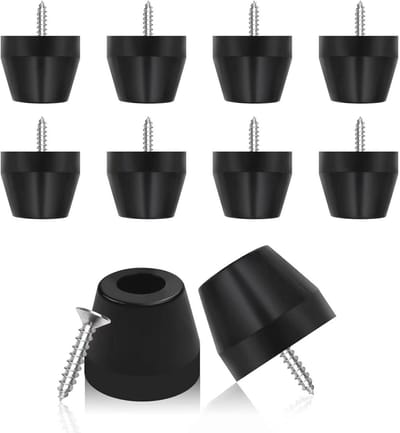 Rubberen Stoelpootbeschermers voor Harde Vloeren - Schroefbare Meubelglijders (25 mm, 8 Stuks)
