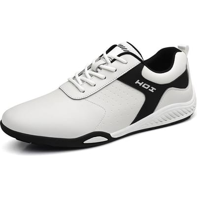 Herenschoenen Nieuwe Lente en Zomer Leer Zachte Zool Casual Schoenen Heren Trendy Sport Platte Zakelijke Witte Schoenen 44 white