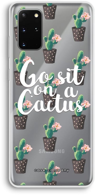 Case Company® - Hoesje geschikt voor Samsung Galaxy S20 Plus hoesje - Cactus quote - Soft Cover Telefoonhoesje - Bescherming aan alle Kanten en Schermrand
