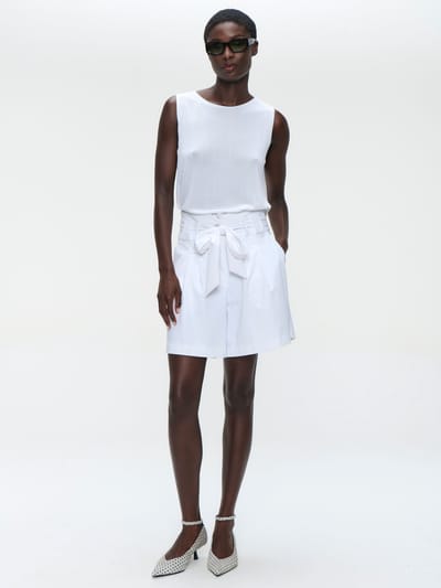 Viscose summer Top 501 | Bianco - Bianco / S