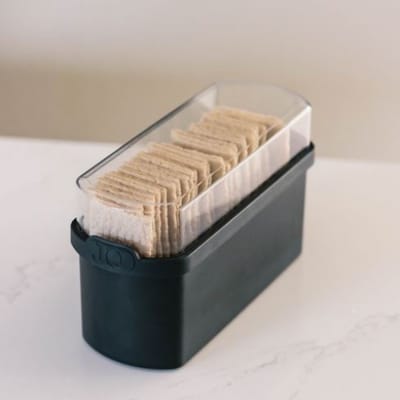 JQ Liv Cracker Bewaardoos Zwart - 100% luchtdicht - Altijd verse crackers! - Knackebrod