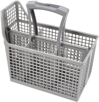 Bestekmand Vaatwasser - Bestekhouder Keuken - Vaat Reinigen - 6 Vakken & Handvat - Grijs