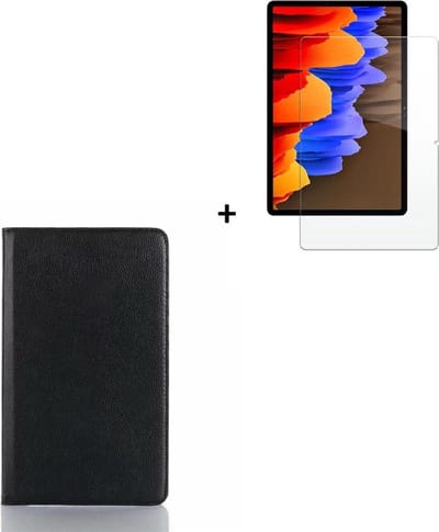 Samsung Galaxy Tab A7 2022 hoesje - 10.4 inch - Samsung Tab A7 2022 Screenprotector - Samsung Tab A7 2020 hoesje Zwart + Screenprotector